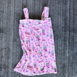 Pink Ice Cream Print Dress